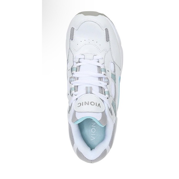 Vionic Sneaker Walker‎ Womens 11 Medium Blue White Leather 23Walk Shoe New - Picture 5 of 7